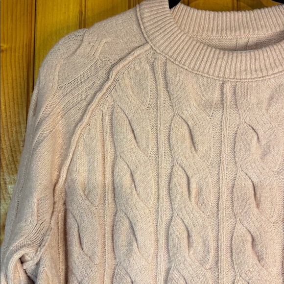 Aerie Cable Knit Sweater - Soft Pink - Picture 3 of 7
